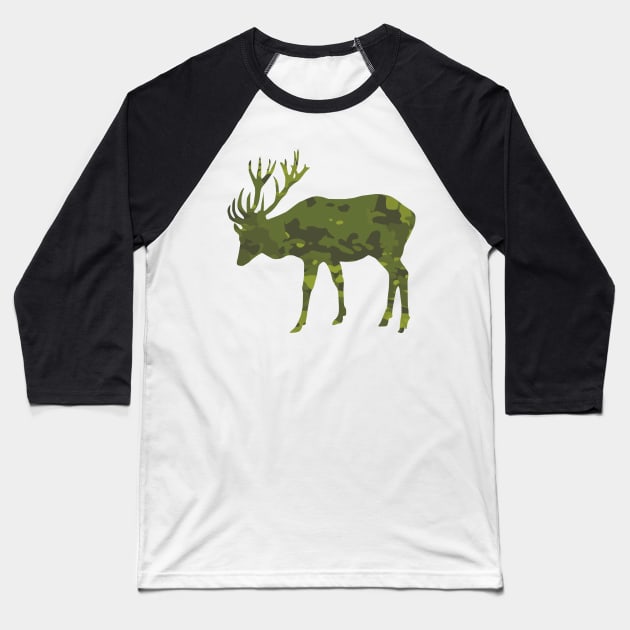 Multicam Tropic Stag Baseball T-Shirt by hiwez